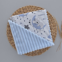 Плед 100х80 см Mommy Bag №24 Коала на луне (с голубым плюшем)