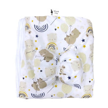 Плед со съемным утеплителем Mommy Bag №11 Мишка с радугой + бант на выписку