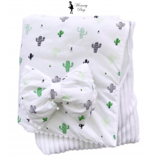 Плед со съемным утеплителем Mommy Bag №3 Кактусы + бант на выписку Плед со съемным утеплителем Mommy Bag №3 Кактусы + бант на выписку