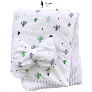 Плед со съемным утеплителем Mommy Bag №3 Кактусы + бант на выписку