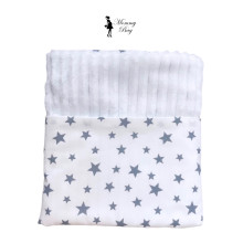 Плед 100х80 см Mommy Bag №20 Серые звездочки