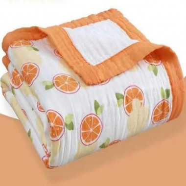 Плед муслиновый 110х110 см Mommy Bag Апельсины