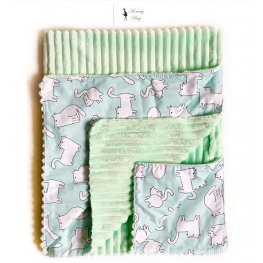 Плед с плюшем Котики №4