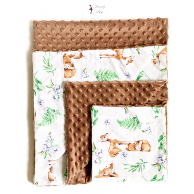 Плед с плюшем Косули №12