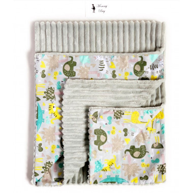 Плед с плюшем Зверята №2