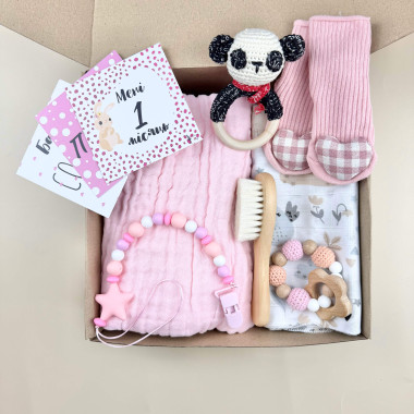 Подарочный набор “Привет Мир” с пледом №7 новорожденному на выписку