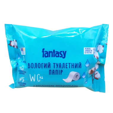 Влажная туалетная бумага ТМ Fantasy с растительными экстрактами