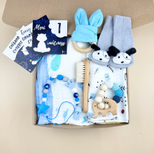 Подарочный набор “Привет Мир” с пледом №1 новорожденному на выписку