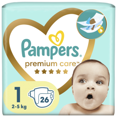 Подгузники Pampers Premium Care – 1 New Born (2 – 5 кг) 26 шт.