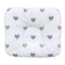 Ортопедическая подушка для новорожденных Сердечки серо-золотые №3