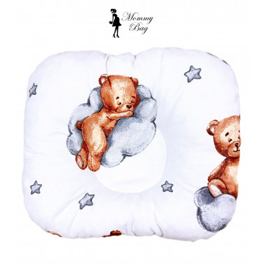Ортопедическая подушка для новорожденных Мишка на облачке №10