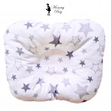 Ортопедическая подушка для новорожденных Серые звездочки №2