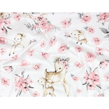 Ортопедическая подушка для новорожденных Олененок с олененком в цветочках №18