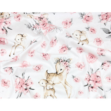 Ортопедическая подушка для новорожденных Олененок с олененком в цветочках №18