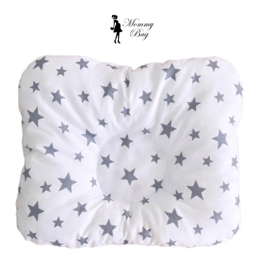 Ортопедическая подушка для новорожденных Серые звездочки №20