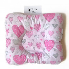 Ортопедическая подушка для новорожденных Розовые сердечки #3