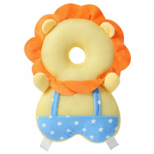 Защитная подушка Лев для головы и спины малыша (желтая)