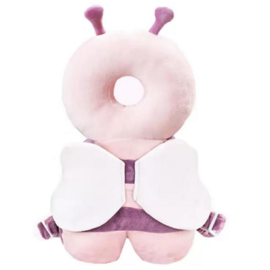 Защитная подушка Бабочка для головы и спины малыша (розовая)