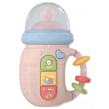 Игрушка музыкальная бутылочка-телефон 5в1 Розовая Игрушка музыкальная бутылочка-телефон 5в1 Розовая