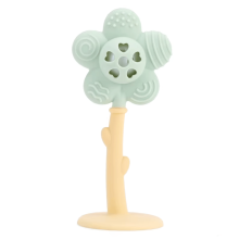 Погремушка, грызунок-прорезыватель на присоске Mommy Bag Цветочек Мятный Погремушка, грызунок-прорезыватель на присоске Mommy Bag Цветочек Мятный