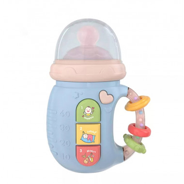 Игрушка музыкальная бутылочка-телефон 5в1 Голубая