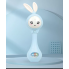 Игрушка-погремушка музыкальная развивающая Зайка Голубой