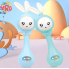 Игрушка-погремушка музыкальная развивающая Зайка Голубой