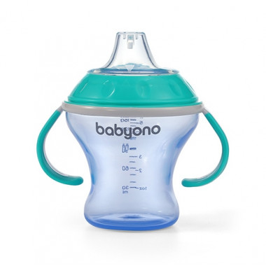 Поильник-непроливайка BabyOno 180 мл Мятно-голубая