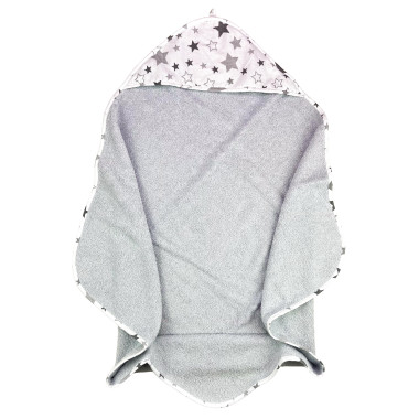 Полотенце махровое 80×80 см Звездочки (серый)