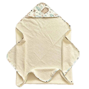 Полотенце махровое 80×80 см Ёжики и совы (лимонный)