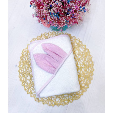 Полотенце махровое 75x80 см Ушастик (розовый)