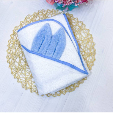 Полотенце махровое 75x80 см Ушастик (голубой)