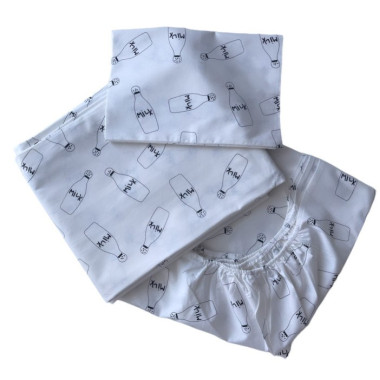 Комплект детского постельного белья 3в1 Mommy Bag №2 Молоко Milk