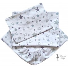 Комплект детского постельного белья Mommy Bag 3в1 Звездочки серые