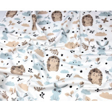 Простыня в стандартную кроватку 120*60 см №4 Ёжики и зайчики