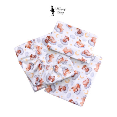 Комплект детского постельного белья 3в1 Mommy Bag №1 Спящие зверьки