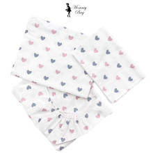 Комплект детского постельного белья 3в1 Mommy Bag №5 Сердечки розовато-серые