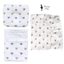 Набор 3в1 в детскую кроватку RoyalBaby №28 Сердечки серо-золотые с пледом Набор 3в1 в детскую кроватку RoyalBaby №28 Сердечки серо-золотые с пледом