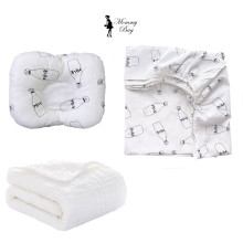 Набор 3в1 в детскую кроватку RoyalBaby №41 Молоко Milk с муслиновым пледом Набор 3в1 в детскую кроватку RoyalBaby №41 Молоко Milk с муслиновым пледом