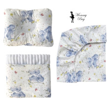 Набор 3в1 в детскую кроватку RoyalBaby №35 Зайчики голубые с пледом (с белым плюшем) Набор 3в1 в детскую кроватку RoyalBaby №35 Зайчики голубые с пледом (с белым плюшем)