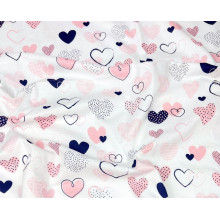 Простыня в стандартную кроватку 120*60 см №10 Розовые сердечки