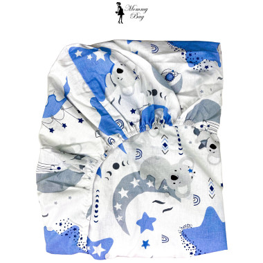 Простыня в стандартную кроватку 120*60 см №15 Коала на луне