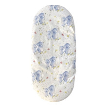 Простынь-наматрасник 80*40 см в коляску №27 Зайчики голубые Простынь-наматрасник 80*40 см в коляску №27 Зайчики голубые