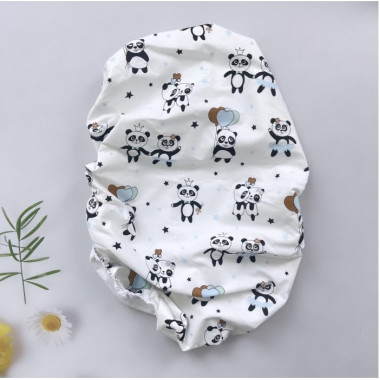 Простынь-наматрасник 80*40 см в коляску №28 Панды голубые