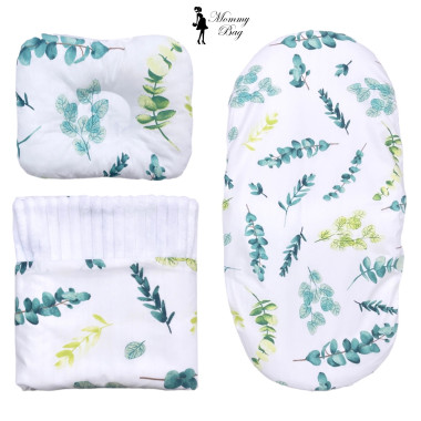 Набор 3в1 в КОЛЯСКУ RoyalBaby №32 Эвкалипт с пледом