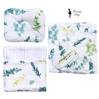 Набор 3в1 в детскую кроватку RoyalBaby №32 Эвкалипт с пледом