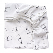 Простыня в стандартную кроватку 120*60 см №2 Молоко Milk