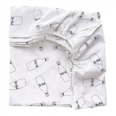 Простыня в стандартную кроватку 120*60 см №2 Молоко Milk