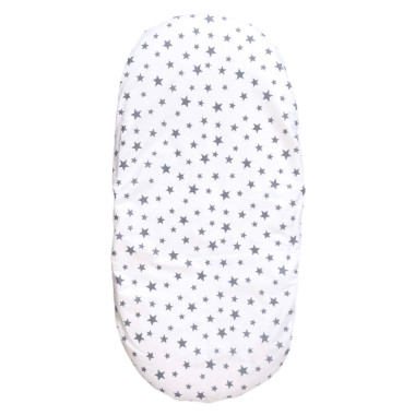 Простыня-наматрасник 80*40 см в коляску №20 Серые звездочки