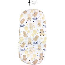 Простынь-наматрасник 80*40 см в коляску №19 Мишка с радугой Простынь-наматрасник 80*40 см в коляску №19 Мишка с радугой